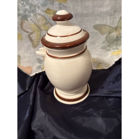 Vintage Ceramic Coffee Jar From Japan 6” Tall - Picture 7 of 8